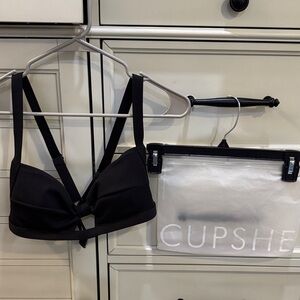 NWT Cupshe black bikini top